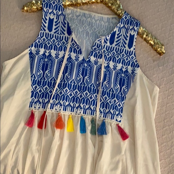 ☀️Summer Tassel Dress. Size Large - Picture 4 of 6
